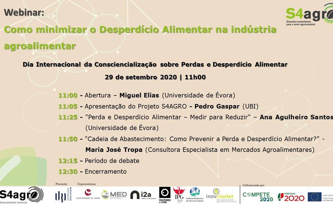 Webinar: Como minimizar o Desperdício Alimentar na Indústria agroalimentar