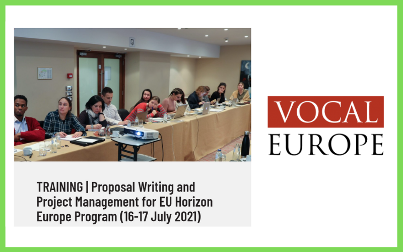 Vocal Europe | Formação sobre Programa Horizonte Europa