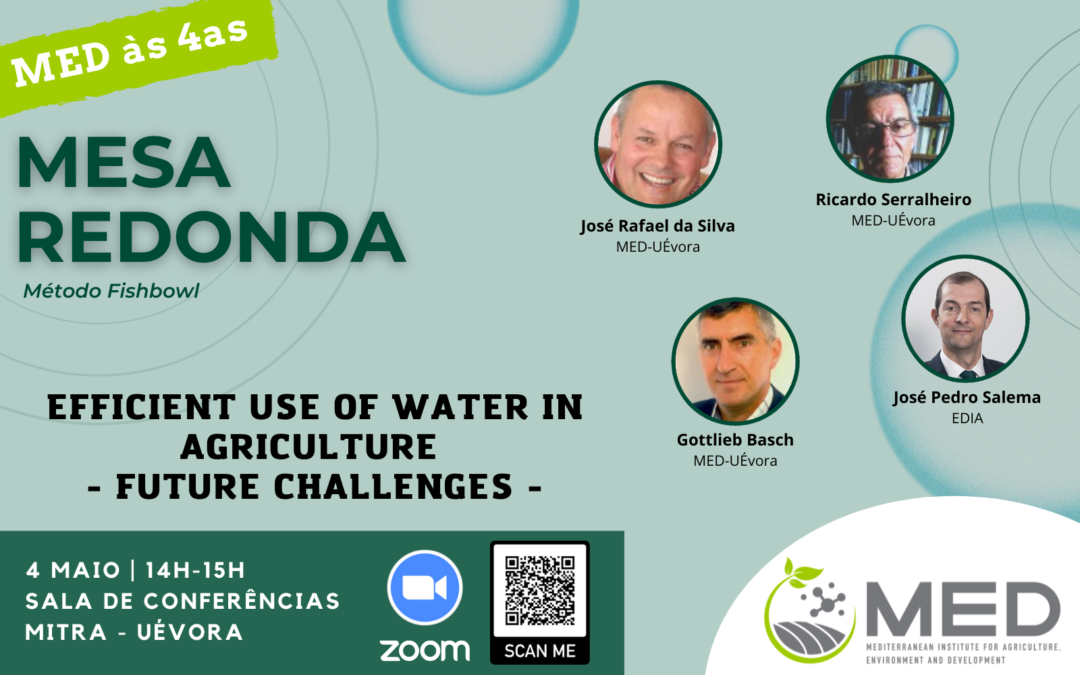 MED às 4as – Mesa Redonda “Efficient use of water in agriculture and future challenges”