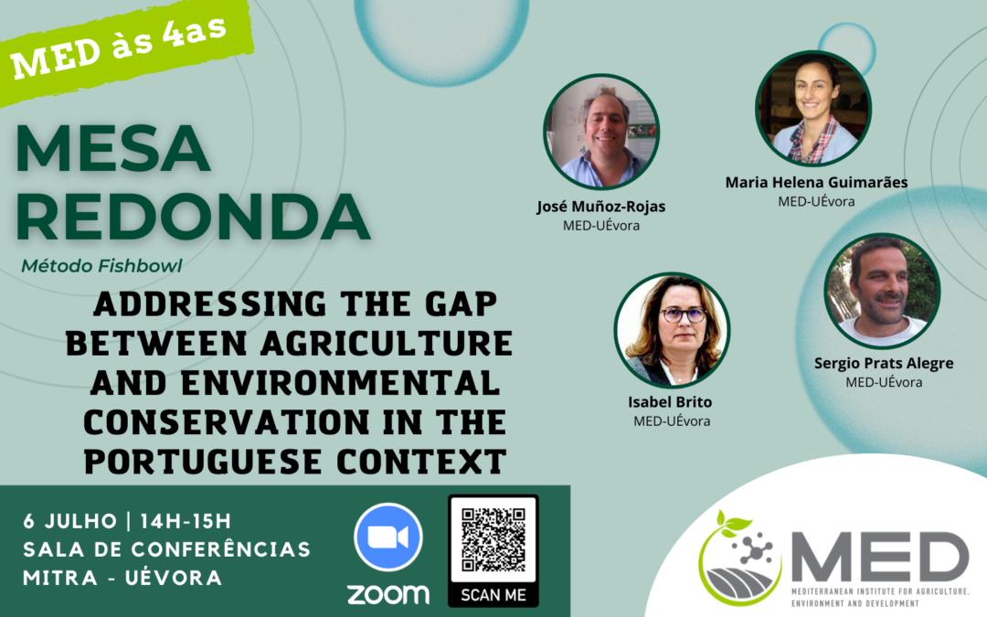 MED às 4as – Mesa Redonda “Addressing the gap between agriculture and environmental conservation in the Portuguese context”