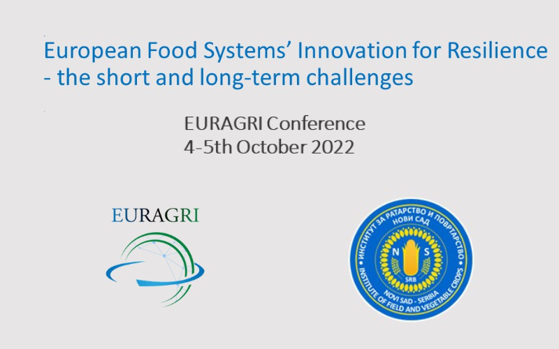 Conferência EURAGRI 2022 – European Food Systems’ Innovation for Resilience – the short and long-term challenges