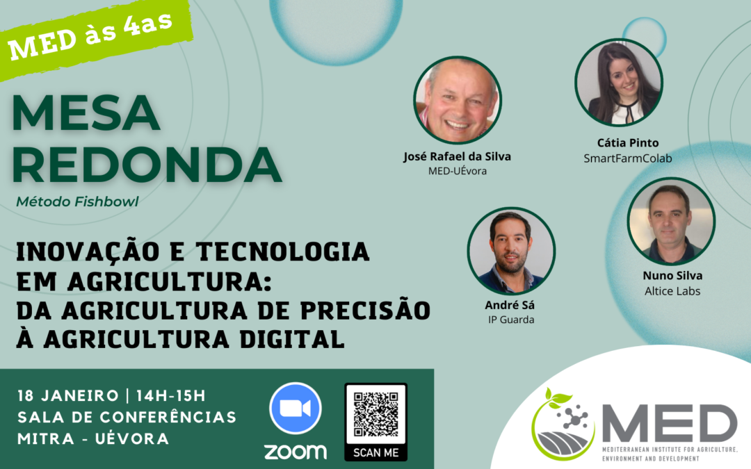 MED às 4as – Mesa Redonda “Inovação e tecnologia em agricultura: da agricultura de precisão à agricultura digital”