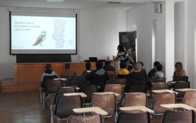 O Clube Ciência Viva de Reguengos de Monsaraz veio ao Laboratório de Ornitologia do MED, na Herdade da Mitra