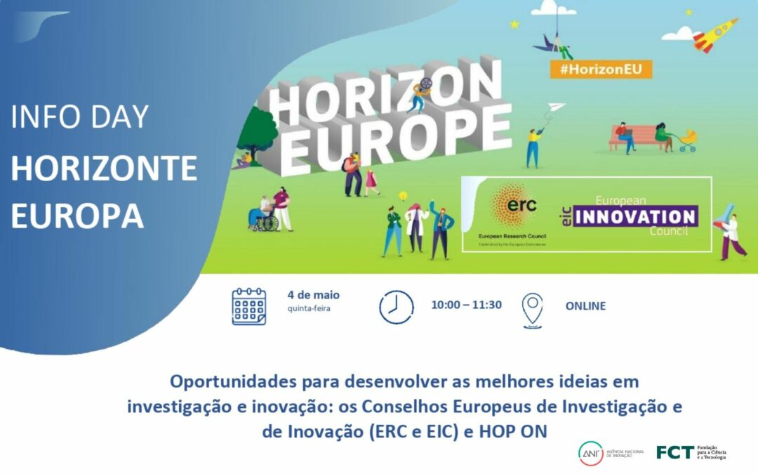 Info Day Horizonte Europa: ERC, EIC e HOP ON
