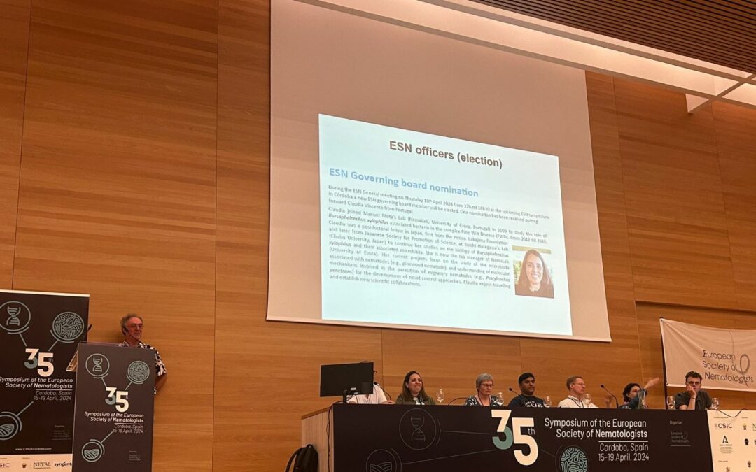 Cláudia Vicente, investigadora do MED, eleita para a Direção da European Society of Nematologists